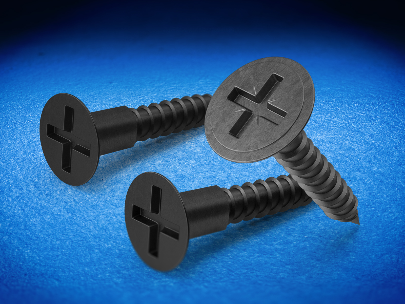 Blechschrauben schwarz mit Bund