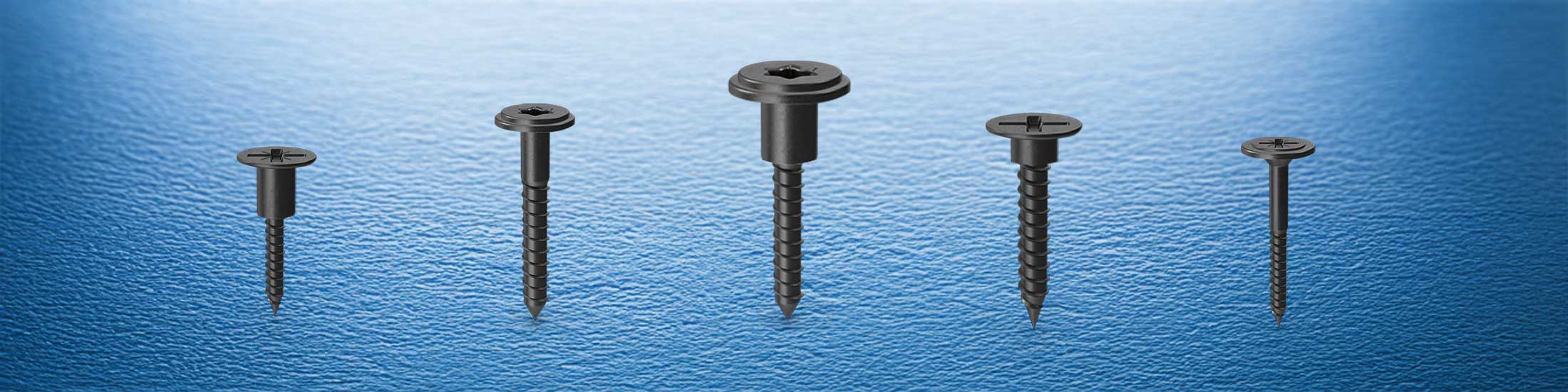 Blechschrauben schwarz mit Bund